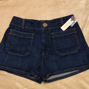 Anthropologie Dark Blue Jean Shorts